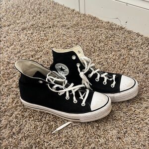 Converse Black and White Platform